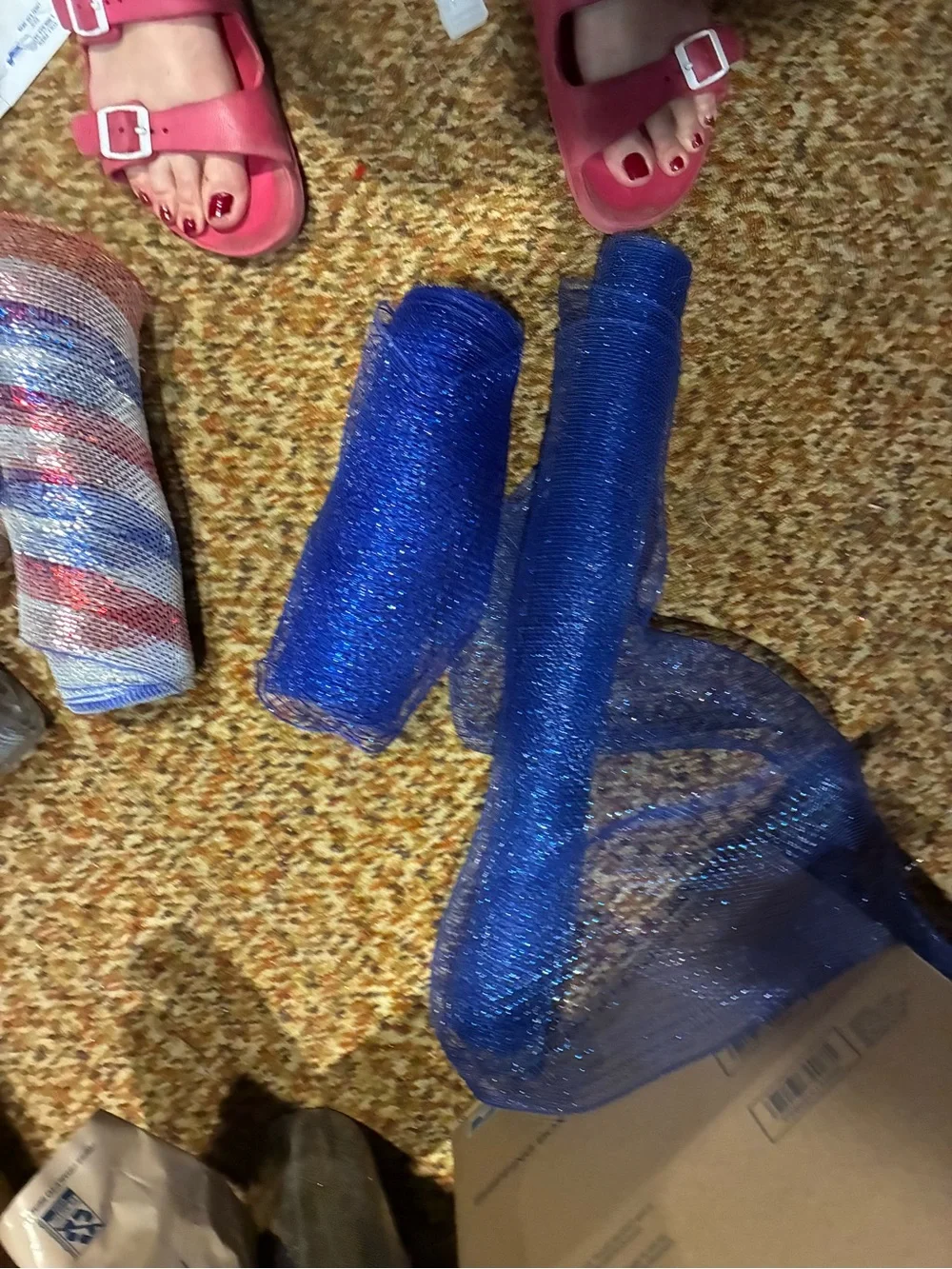 Royal Blue Decorative Mesh Roll for Parties and Crafts